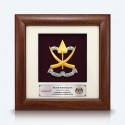 7" x 7" Frame with Gold Plated Pewter - Coat of Arms of Pahang (Logo Pahang)