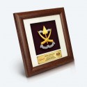 7" x 7" Frame with Gold Plated Pewter - Coat of Arms of Pahang (Logo Pahang)