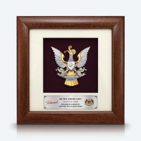 7" x 7" Frame with Gold Plated Pewter - Coat of Arms of Sarawak (Logo Sarawak)