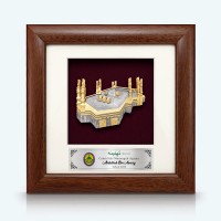 7" x 7" Frame with Gold Plated Pewter - Makkah