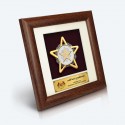 7" x 7" Frame with Gold Plated Pewter - Star Awards