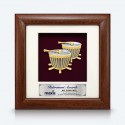 7" x 7" Frame with Gold Plated Pewter - Rebana Ubi