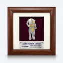 7" x 7" Solid Frame with Gold Plated Pewter - Baju Melayu