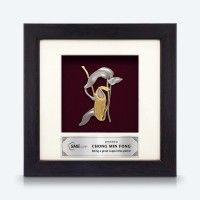 6" x 6" Frame with Gold Plated Pewter : Pitcher Plant