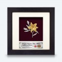 6" x 6" Frame with Gold Plated Pewter : Lily Flower