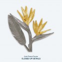 6" x 6" Frame with Gold Plated Pewter : Birds Of Paradise