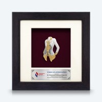 6" x 6" Frame with Gold Plated Pewter : Kebaya Nyonya