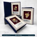 6" x 8" Book Frame with Gold Plated Pewter