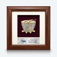 7" x 7" Frame with Gold Plated Pewter : Rebana Ubi