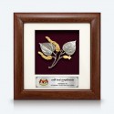 7" x 7" Frame with Gold Plated Pewter - Pepper Leave