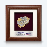 7" x 7" Frame with Gold Plated Pewter - Tepak Sireh