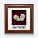 7" x 7" Frame with Gold Plated Pewter - Gendang