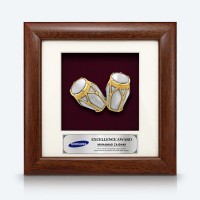 7" x 7" Frame with Gold Plated Pewter - Gendang
