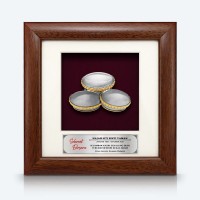 7" x 7" Frame with Gold Plated Pewter - Kompang