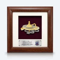 7" x 7" Frame with Gold Plated Pewter - Gasing