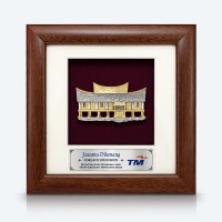 7" x 7" Frame with Gold Plated Pewter - Rumah Minang