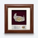 7" x 7" Frame with Gold Plated Pewter - Tengkolok