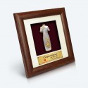 7" x 7" Frame with Gold Plated Pewter - Cheongsam