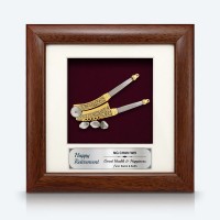 7" x 7" Frame with Gold Plated Pewter - Kacip
