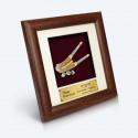 7" x 7" Frame with Gold Plated Pewter - Kacip