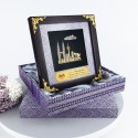 8" x 8" Songket Frame (Silver Violet) with Gold Plated Pewter