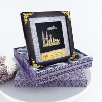 8" x 8" Songket Frame (Silver Violet) with Gold Plated Pewter