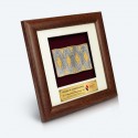 7" x 7" Frame with Gold Plated Pewter - Songket