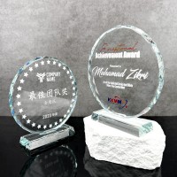 6.2" Round Crystal Plaque