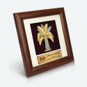 7" x 7" Frame with Gold Plated Pewter - Kelapa Sawit (Oil Palm)