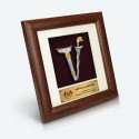 7" x 7" Frame with Gold Plated Pewter - Keris (Kris)