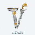 7" x 7" Frame with Gold Plated Pewter - Keris (Kris)