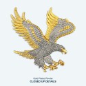 8.5" x 10" Solid Frame with Gold Plated Pewter : Flying Eagle