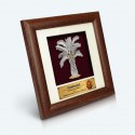 7" x 7" Frame with Gold Plated Pewter - Kelapa Sawit (Oil Palm)