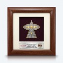 7" x 7" Frame with Gold Plated Pewter - Wau Merak
