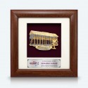7" x 7" Frame with Gold Plated Pewter - Longhouse Sarawak