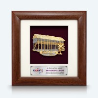 7" x 7" Frame with Gold Plated Pewter - Longhouse Sarawak